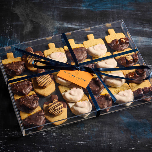 Assorted Dreidel Cookie Acrylic Gift box (Box of 23)