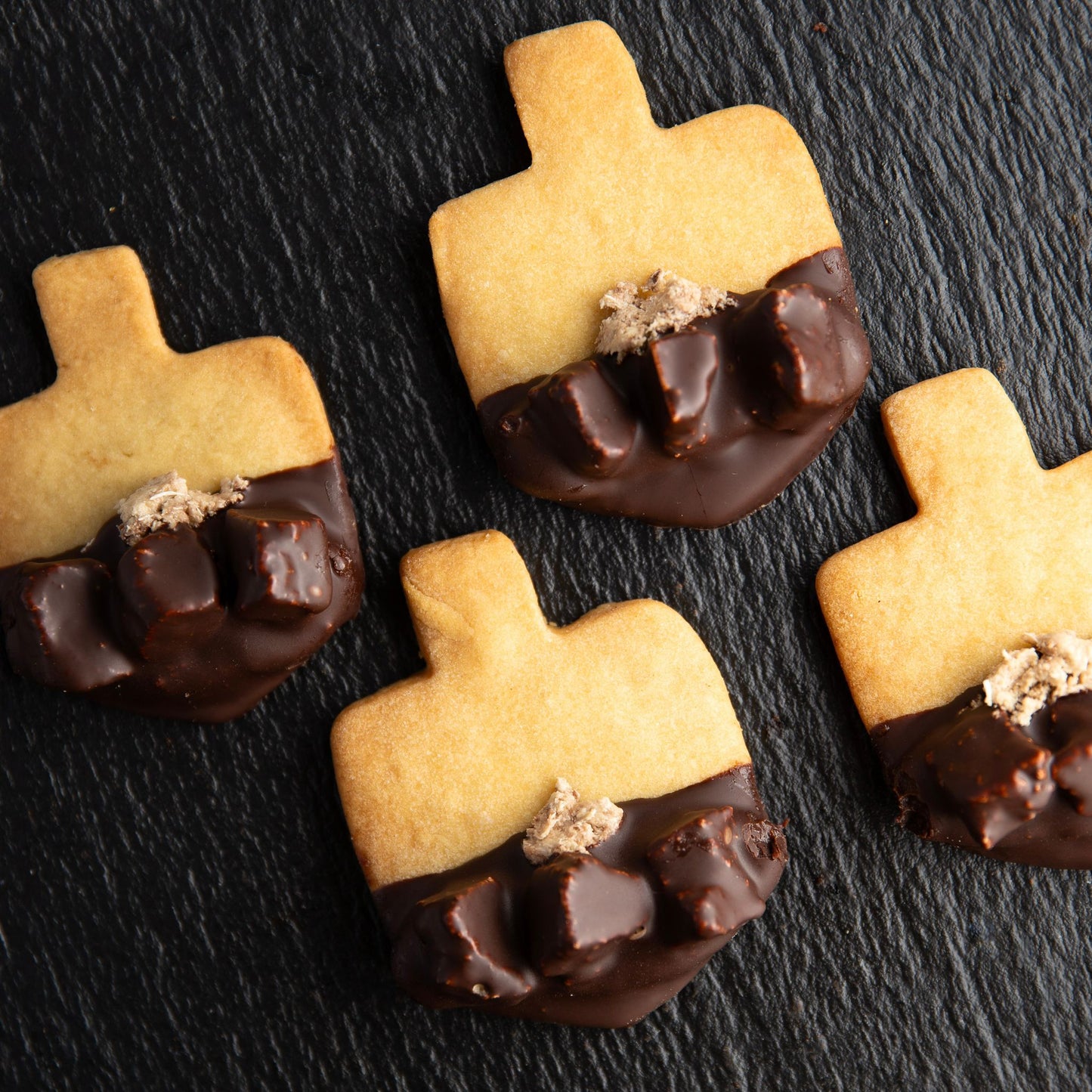 Halva Dreidel cookie