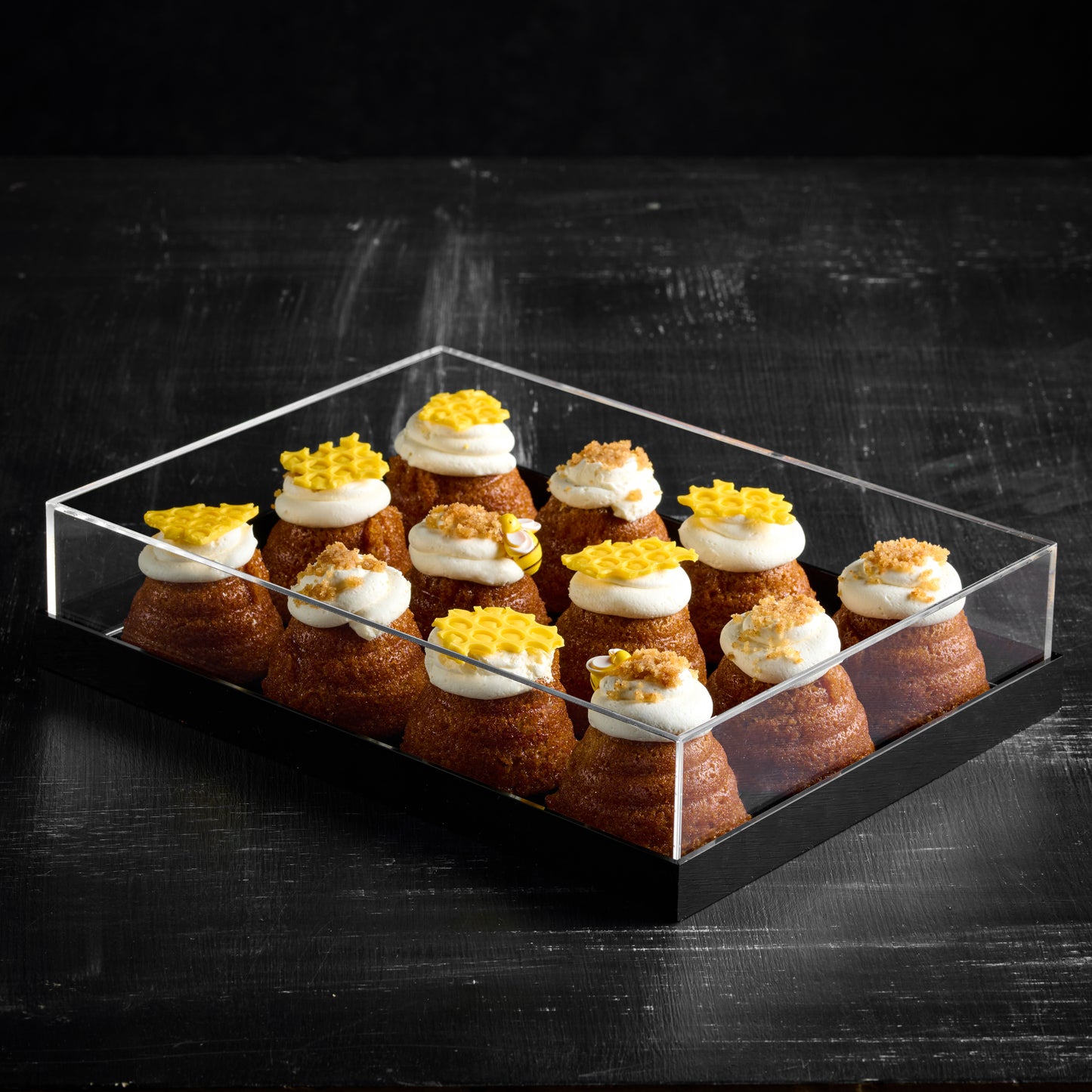 Luxury Acrylic Honey Cake individuals (box of 12)
