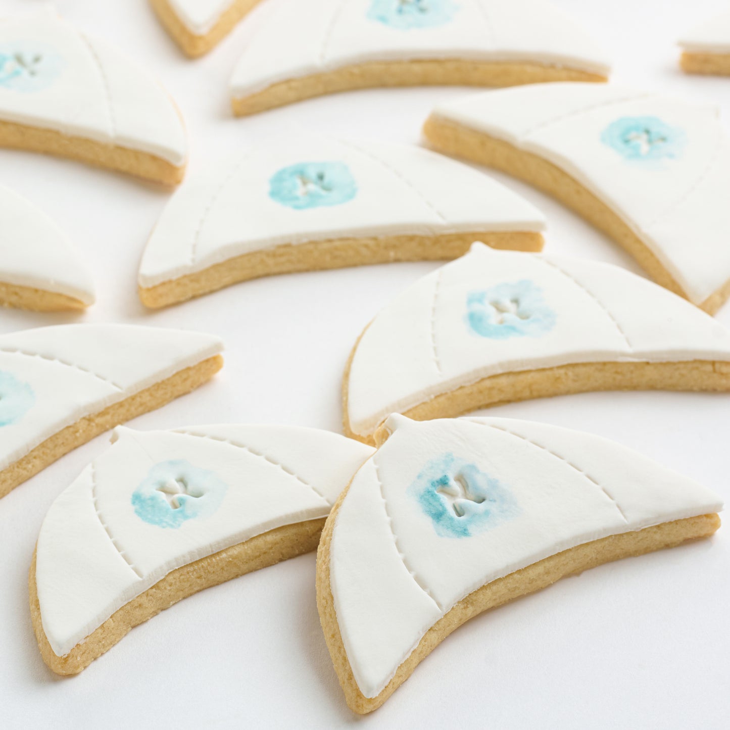 Watercolor Personalized Yarmulka Cookies (Style 102)