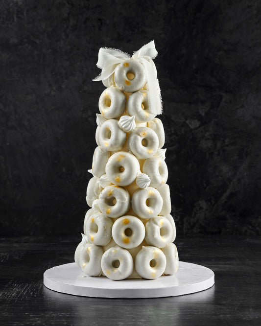 Chocolate Praline Doughnut Tower
