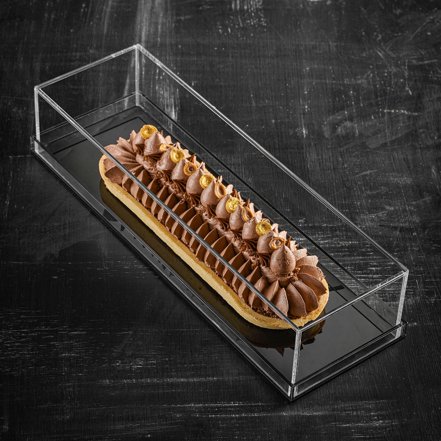 Praline Tart Luxury Acrylic Cake Display Box