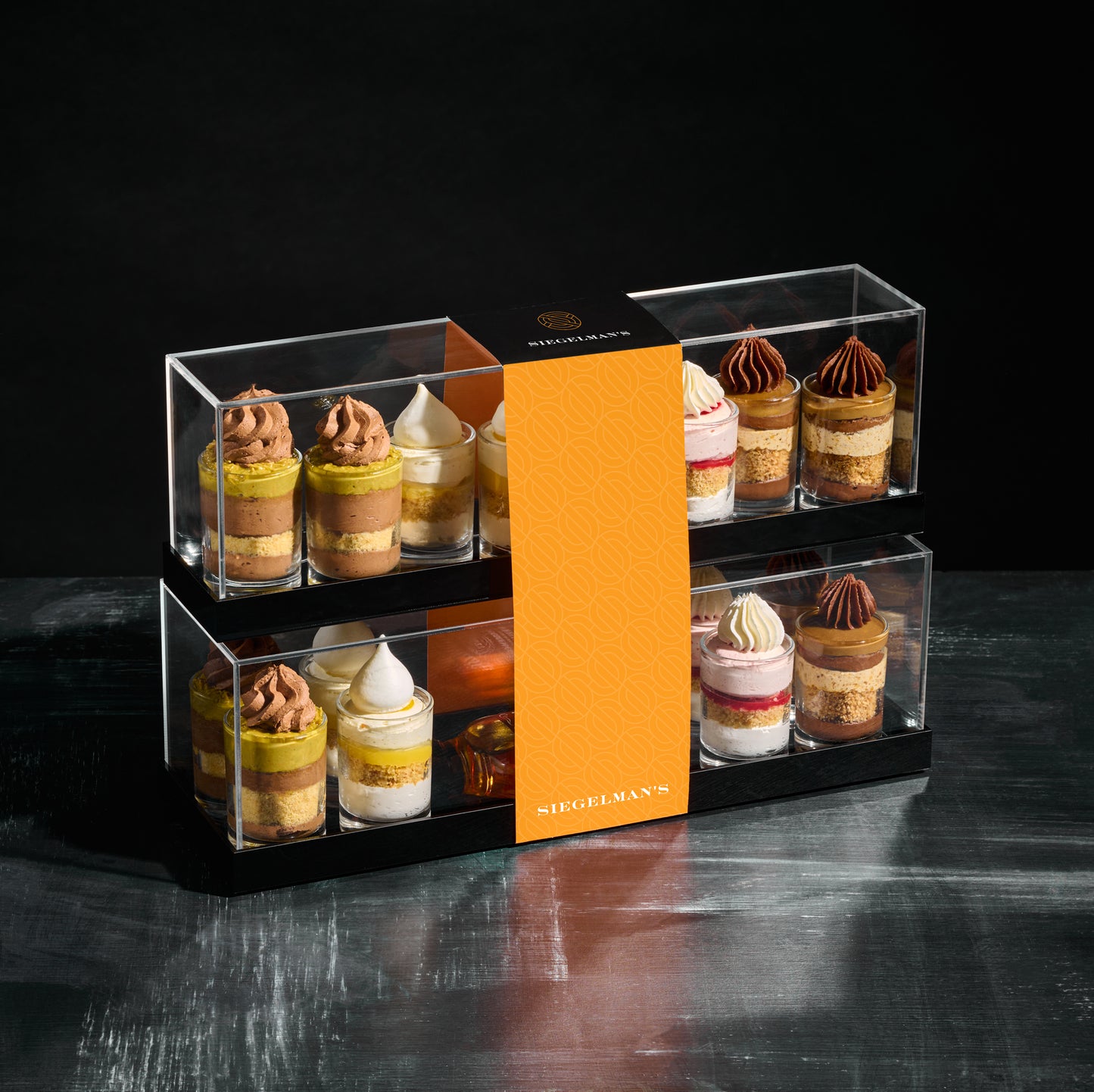 TWO TIER LASER ENGRAVED LUXURY LUCITE CAKE DISPLAY