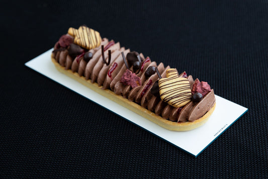 Chanukah themed Chocolate Raspberry Tart