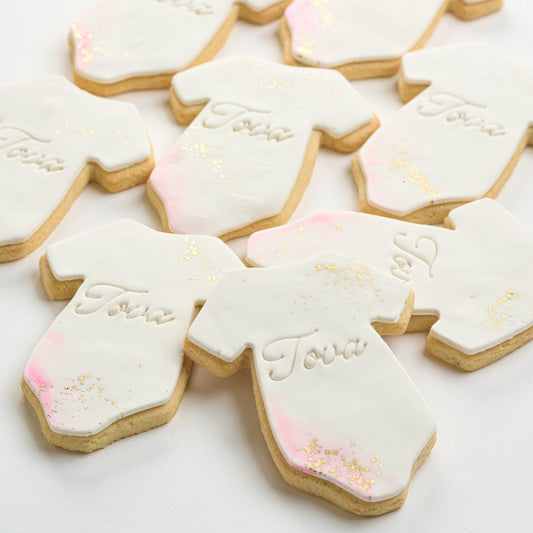 Personalized Watercolor Onesie Cookies (Style 136)