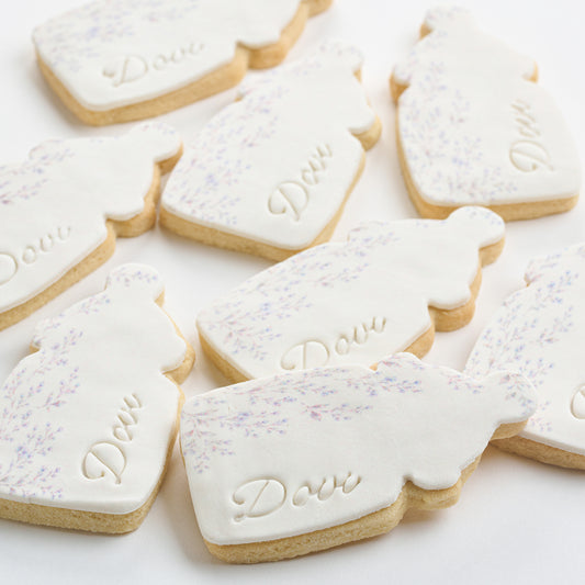Personalized Floral Bottle Boy Cookies (Style 145)