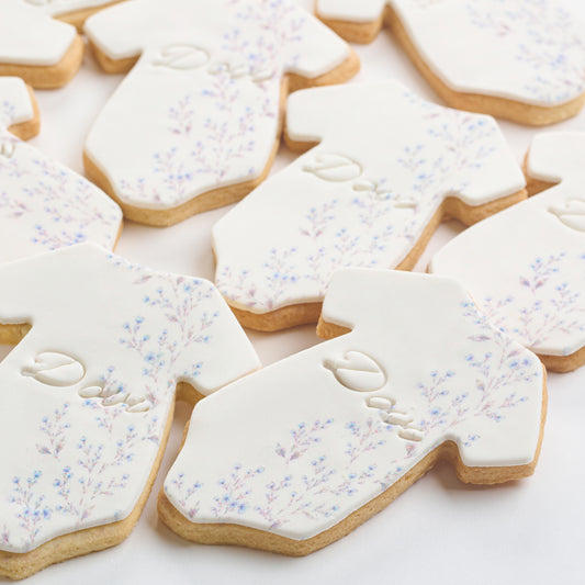 Personalized Floral Onesie Boy Cookies (Style 146)