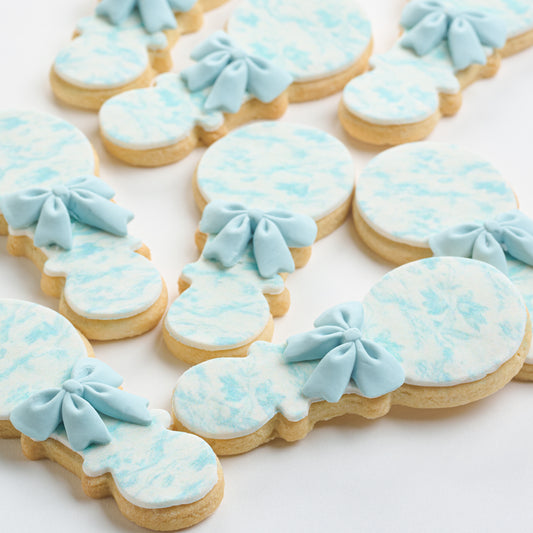 Toile Rattle Cookies Blue (Style 141)