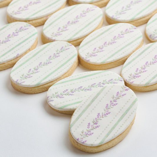Lavender Oval Cookies (Style 133)