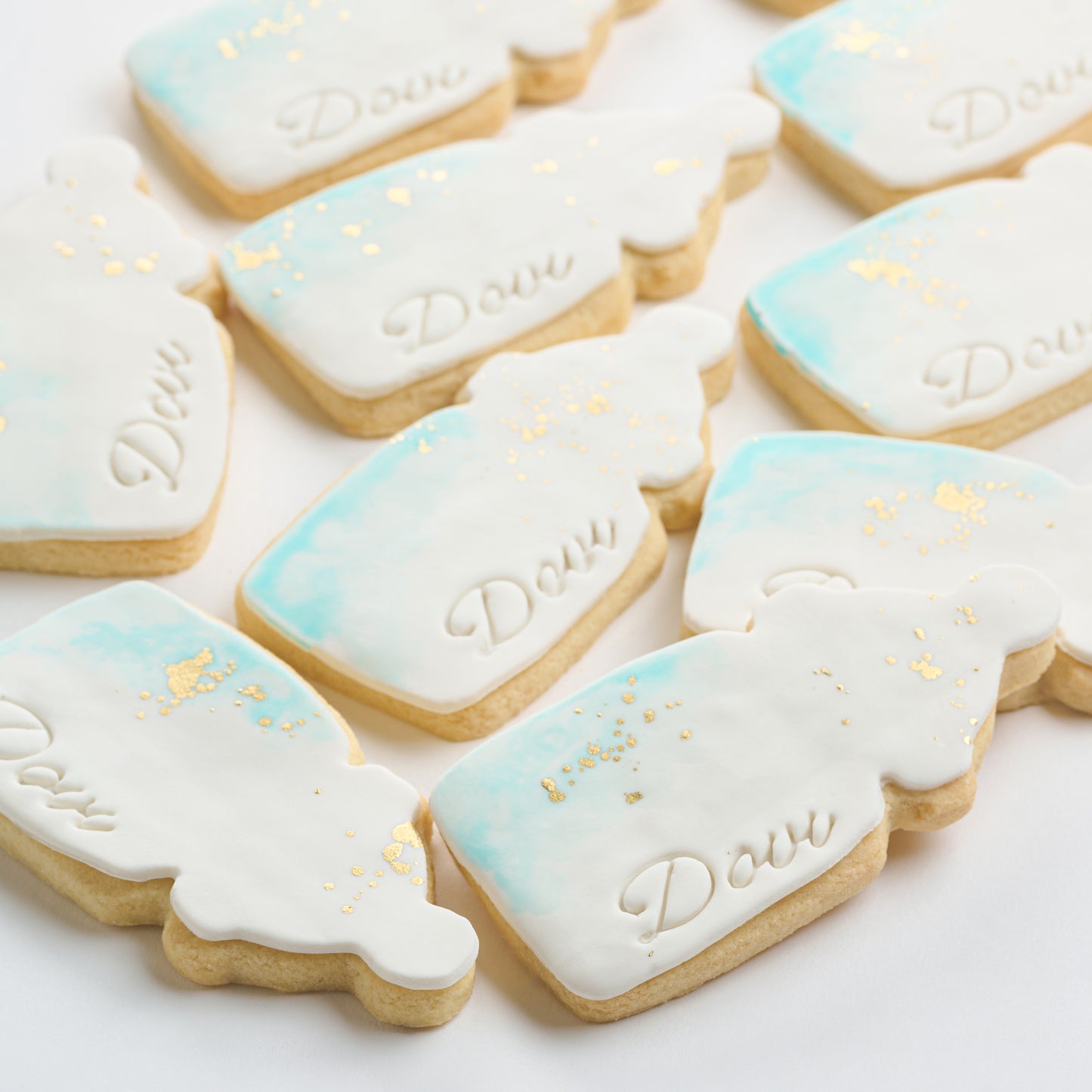 Personalized Watercolor Baby Bottle Cookies (Style 137)